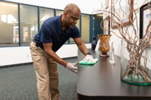 1 Stone day porter services during regular office hours to supplement our evening cleaning
